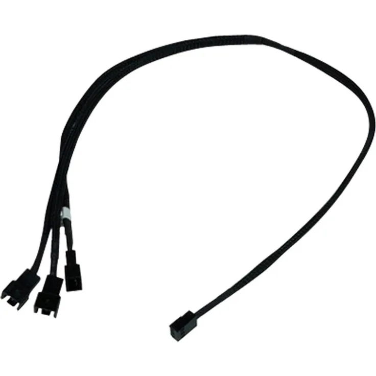 Phobya 3Pin Molex auf 3x 3Pin Molex 60cm Y-Kabel, schwarz