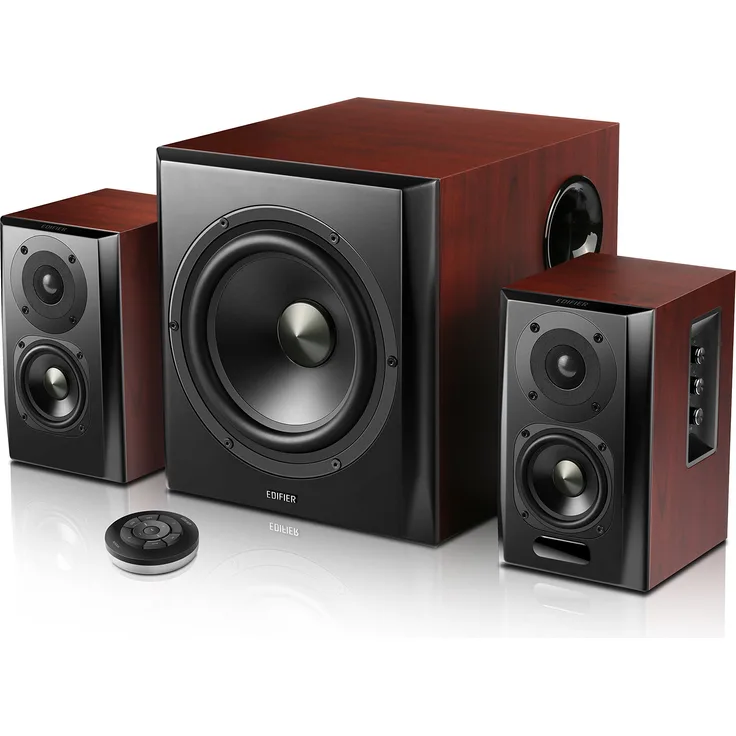 Edifier S350DB Home-Entertainment-System, 150W holz/schwarz Lautsprecher-Sets - 150 Watt - schwarz, Holz