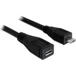 DeLOCK Kabel USB Verlängerung micro-B Stecker > micro-B Buchse 1 m (83248) - Preisvergleich