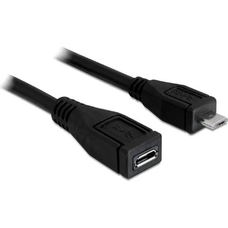 DeLOCK Kabel USB Verlängerung micro-B Stecker > micro-B Buchse 1 m (83248) - Preisvergleich