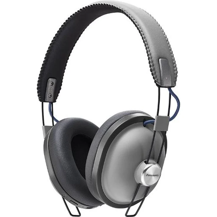 Panasonic RP-HTX80B Over-Ear-Kopfhörer, mit Bluetooth, Mikrofon, grau – Bild 1