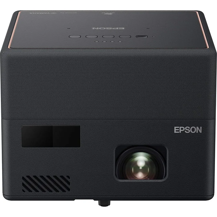 Epson EF-12 Mini-Beamer, 3LCD, Full HD (1920 x 1080), Kontrast 2500000:1, 1000 ANSI-Lumen, Bildverhältnis 16:9, WLAN, schwarz