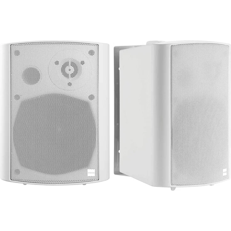 VISION Professionelle 5,25-Zoll-Wandaktivlautsprecher - 2 x 15 W (RMS) - Zweiweg - 1 x Miniklinken-Eingang/1 x 2-Cinch-Eingang weiß