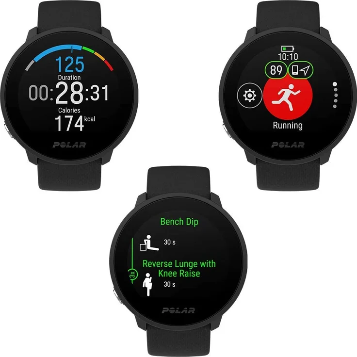 Polar Unite Fitness-Tracker GPS, Unisex, S-L, Kunststoffgehäuse, Schwarz (90081801) – Bild 3