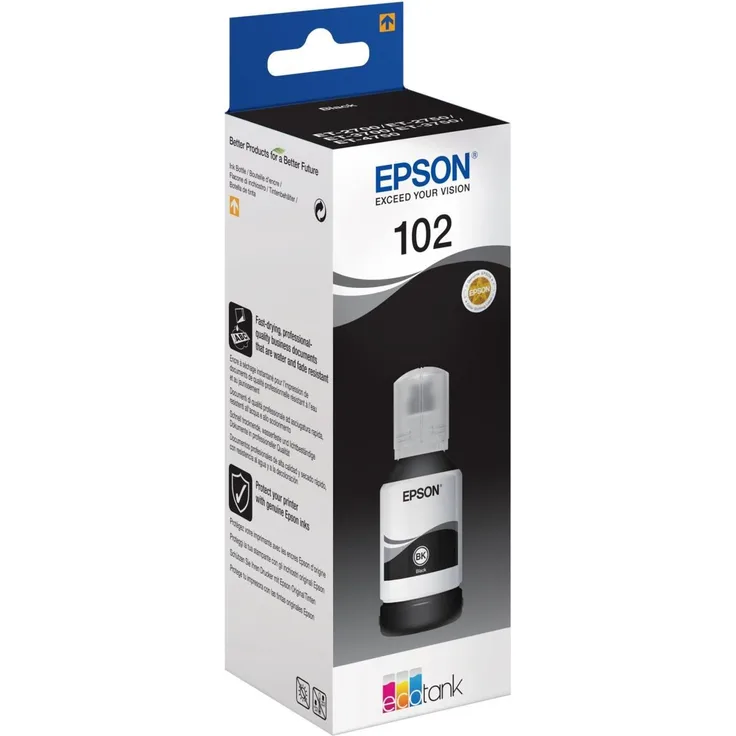 Epson Original EcoTank 102 Nachfülltinte schwarz 14.000 Seiten 127ml (C13T03R140)