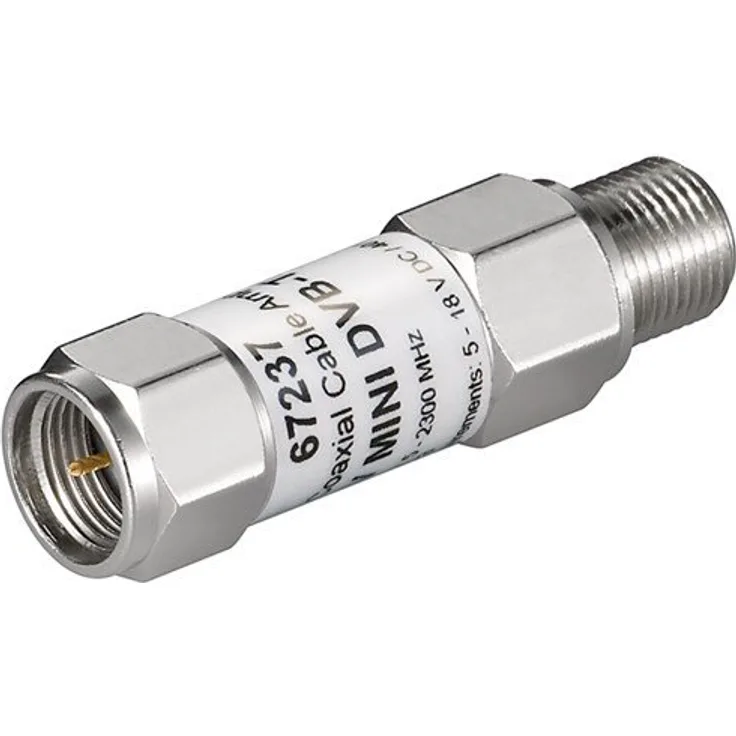 Goobay 67237 Mini Koaxialkabel-Verstärker 18 dB (DVB-T - SAT)