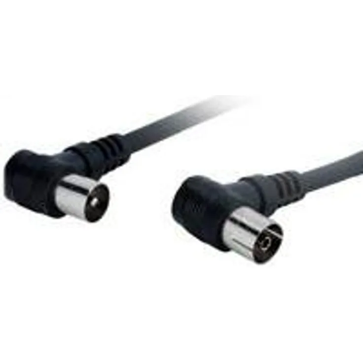 Goobay 11525 Gewinkeltes Antennenkabel (<70 dB), 2x geschirmt