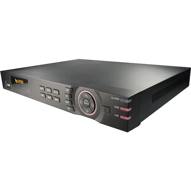 LUPUS - LE 821 für 16 IP- oder Analog-HD Kameras, FullHD- und IP-Kamera Unterstützung bis zu 4K, Deutscher Hersteller + Support