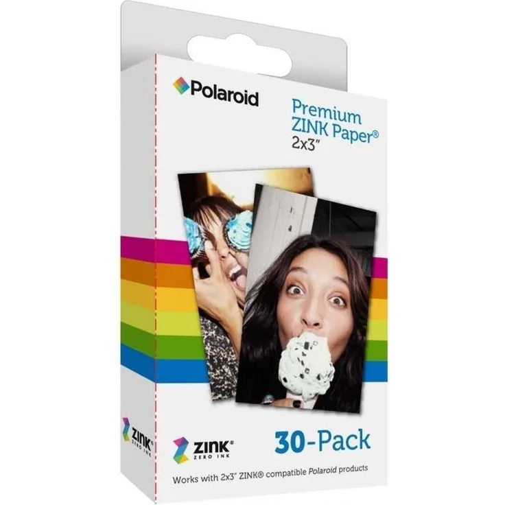 Polaroid 2x3 Zoll Premium ZINK Fotopapier (30 Blatt) - Kompatibel mit Polaroid Snap, Z2300, SocialMatic Sofortbildkameras, Zip Sofortbilddrucker
