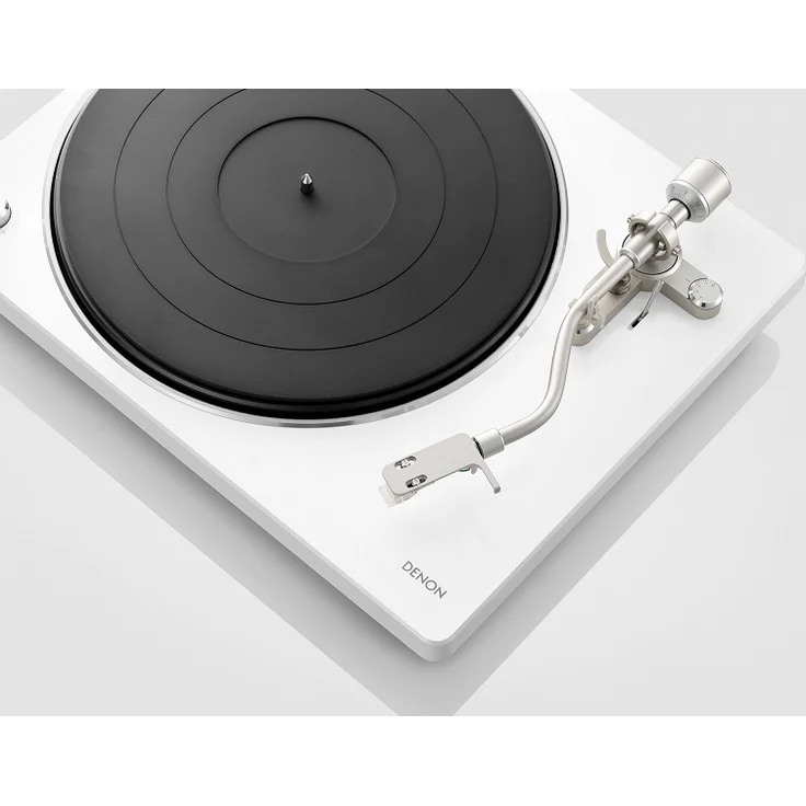 Denon DP400BKEM Plattenspieler (Riemenantrieb, Tonarmlift, eingebauter Vorverstärker, S-Tonarm) Weiß – Bild 6