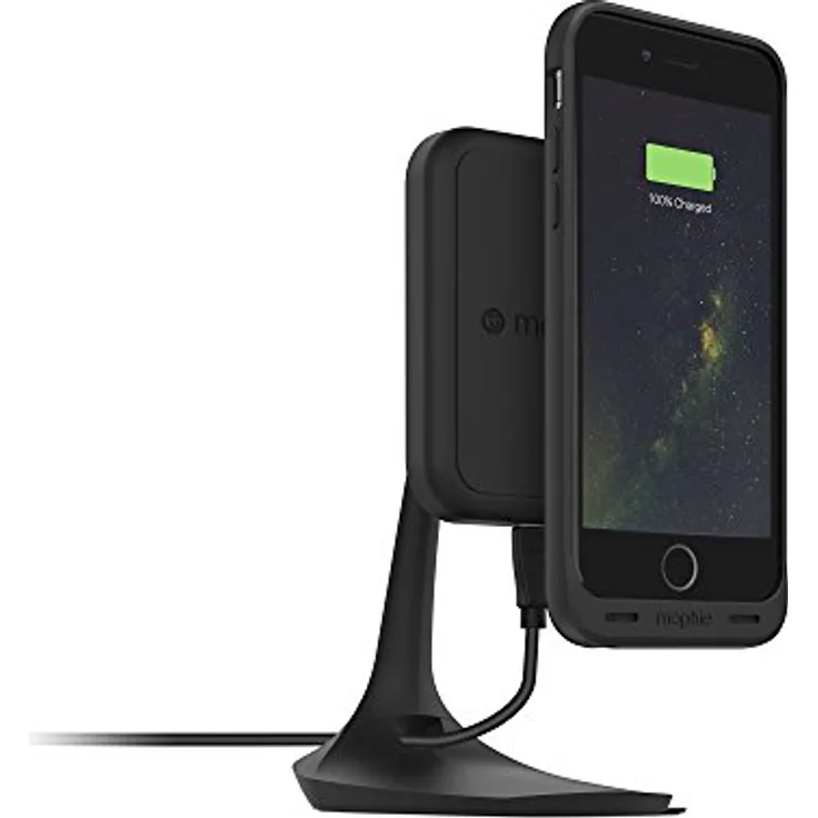 Mophie Charge Force Desk Mount mit kabelloser Aufladung, schwarz
