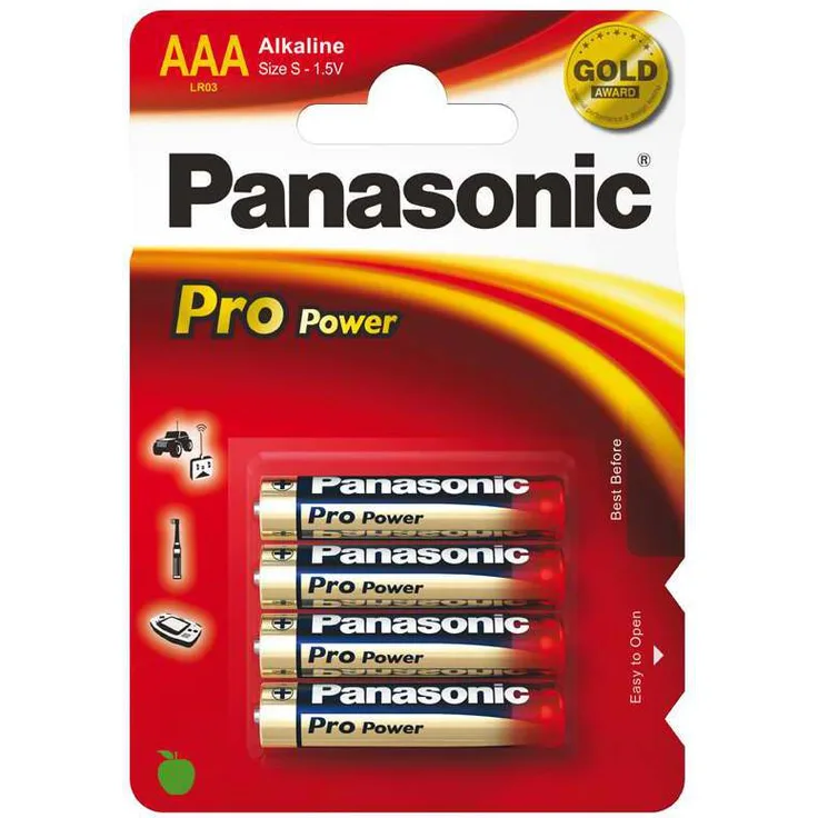 Panasonic Pro Power Alkali-Batterie (Micro AAA, LR03, 4er Pack)