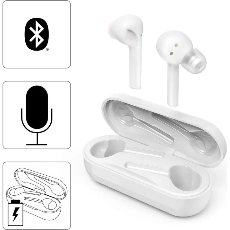 Hama Style In-Ear Kopfhörer, mit Bluetooth, Mikrofon, weiß – Bild 2