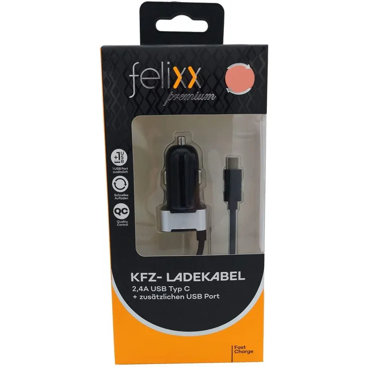 felixx premium KFZ-Lader Micro USB /Typ-C