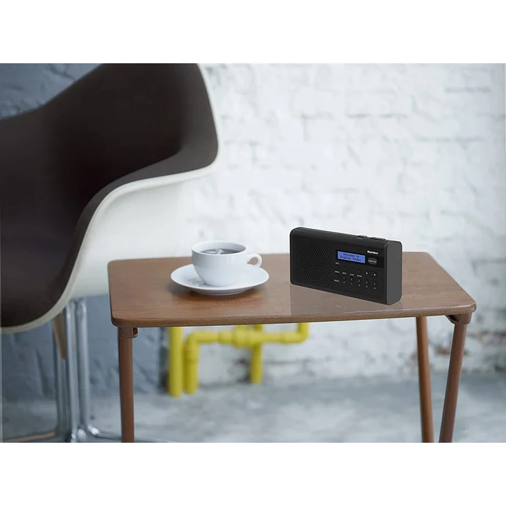 Karcher DAB 2405 tragbares Digitalradio (DAB+ - UKW Radio, Wecker, LCD-Display, Netz-Batteriebetrieb) schwarz – Bild 6