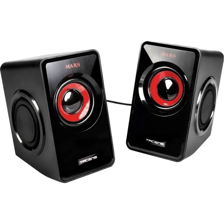 Mars Gaming MS1, Gaming-Lautsprecher, 6 Treiber, kompakt, USB, schwarz und rot – Bild 1