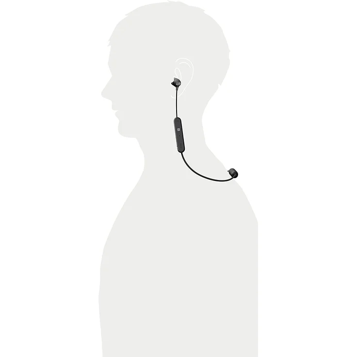 Sony WI-C300 In-Ear Kopfhörer, mit Bluetooth, Mikrofon, schwarz – Bild 4