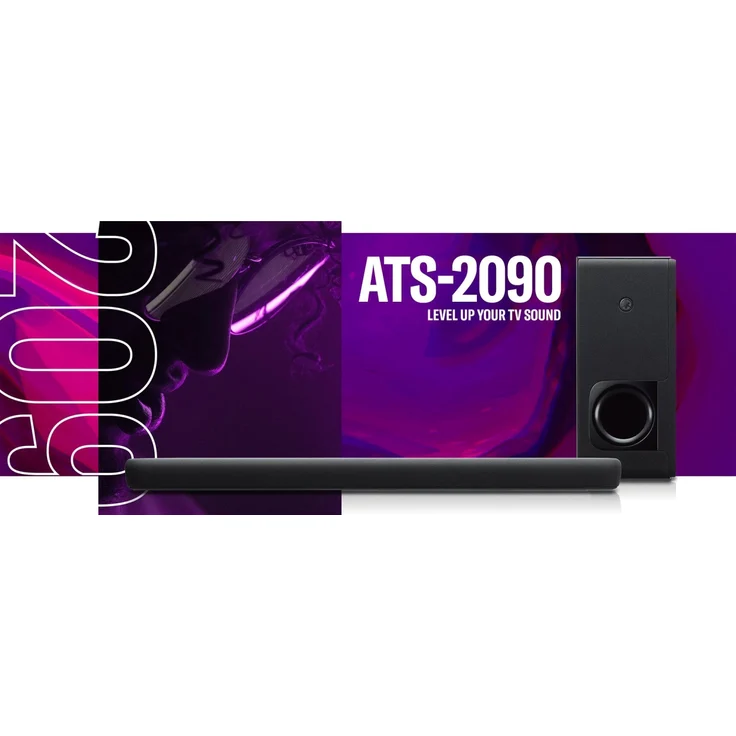 Yamaha ATS-2090 2.1 Soundbar mit Subwoofer, kabellos, geeignet für TV, schwarz – Bild 12