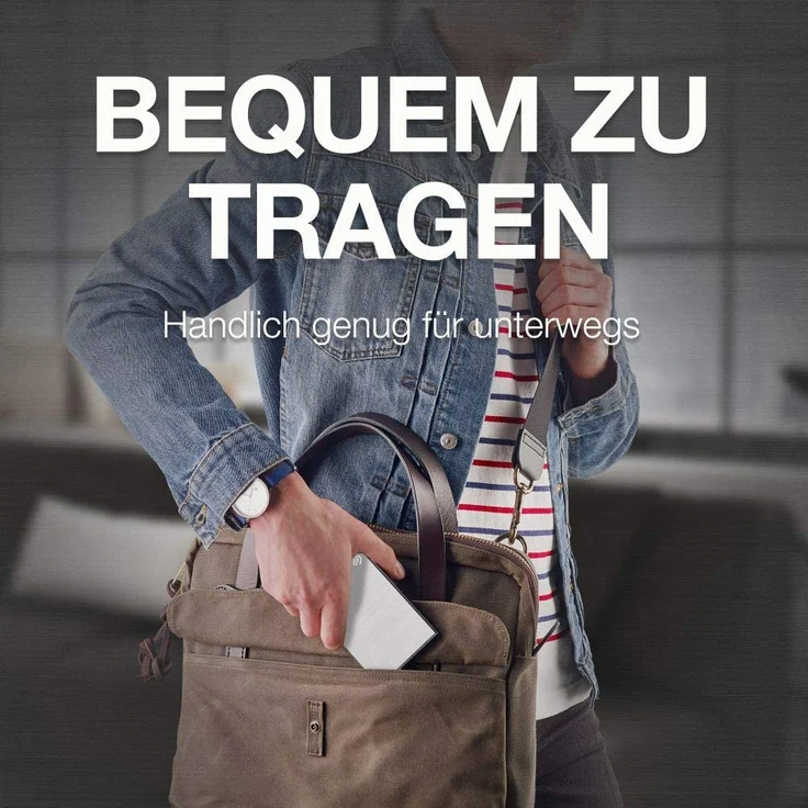 Seagate One Touch HDD STKC5000401 - Festplatte - 5 TB - extern (tragbar) - USB 3.2 Gen 1 - Silber  – Bild 3