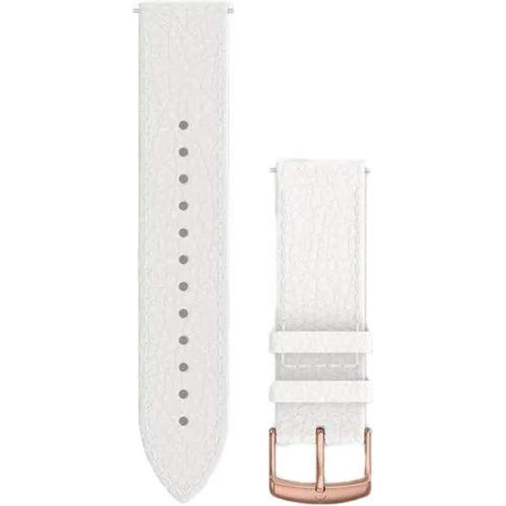 Garmin Schnellwechsel-Leder-Armband 20mm Weiss in Rosegold (010-12691-0B) – Bild 1