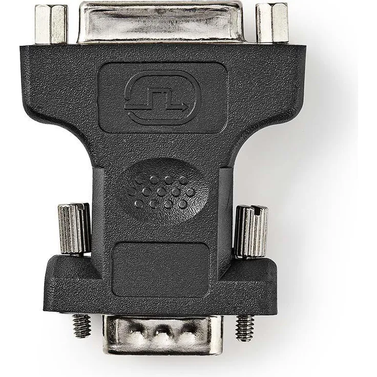 Nedis CCGB32901BK - Kabelschnittstellen--Adapter (VGA, DVI-I 24+5-Pin, Male Connector-Female Connector, Schwarz)