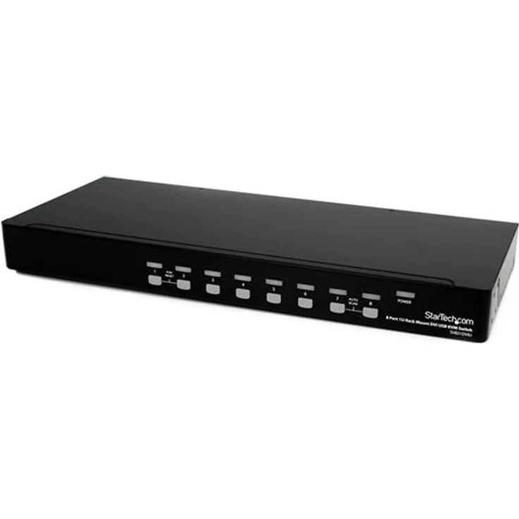 StarTech.com 8 Port 1HE DVI USB KVM Switch, 8-fach DVI-I - USB-B Umschalter zur Rack-Montage