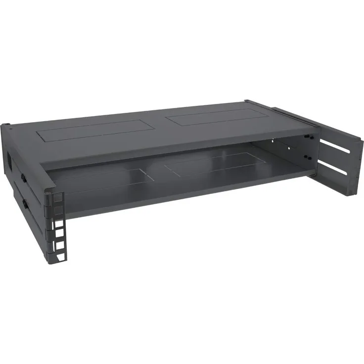 InLine 19'' Rack zur Wandmontage, 2HE, 24-40cm Tiefe, mit Abdeckung, schwarz