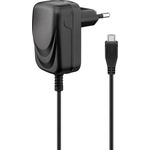 Goobay Micro USB-Ladegerät 1 A, Schwarz, 1.5 m - Netzteil für viele Kleingeräte mit Micro-USB Anschluss wie z.B. Smartphones (49529)