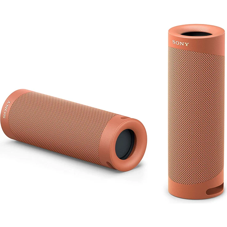 Sony SRS-XB23 tragbarer, kabelloser Bluetooth Lautsprecher (12h Akkulaufzeit, wasserabweisend, Extra Bass), rot – Bild 4