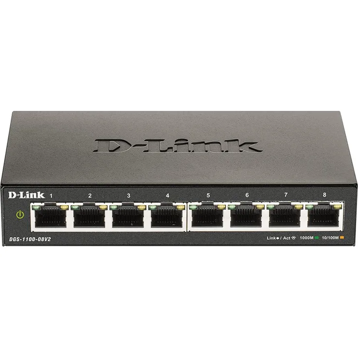 D-Link DGS-1100-08V2 Netzwerk-Switch Managed Gigabit Ethernet (10-100-1000) Schwarz ( DGS-1100-08V2 )