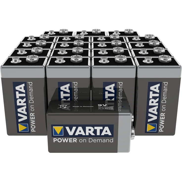 VARTA Power on Demand 9V Block - 20er Pack Vorratspack - smart, flexibel und leistungsstark für den mobilen Endkonsumenten - z.B. für Smart Home Geräten, Rauchmelder, Brandmelder – Bild 1