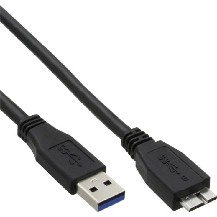 InLine 35405 USB 3.0 Kabel, A an Micro B, schwarz, 0,5m – Bild 1
