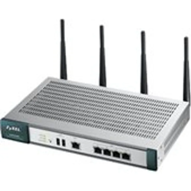 Zyxel UAG2100 - Wireless Router - 4-Port-Switch - GigE - 802.11a/b/g/n - Dual-Band - an Rack montierbar - mit ZyXEL SP350E Service Gateway Printer