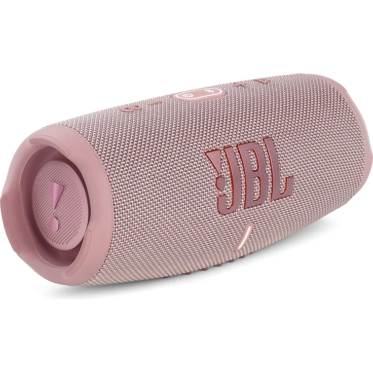 JBL Charge 5 Bluetooth-Lautsprecher mit 20 Stunden Akkulaufzeit, Powerbank, PartyBoost, wasserfest rosa – Bild 2
