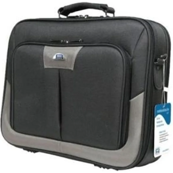 Pedea Laptoptasche Premium Laptop-Tasche bis 17,3 Zoll (43,9 cm) Umhängetasche mit Schultergurt, Grau