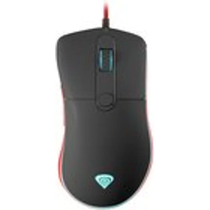 Genesis Krypton 500 Gaming Maus mit RGB Beleuchtung - 7200 DPI (PixArt PMW3325) mit 6 programmierbaren Tasten omron Schalter bis zu 10 millionen klick schwarz rot Maus für pro Gamer