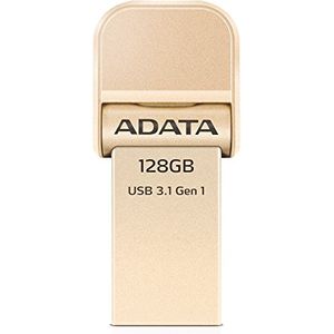 Bild für ADATA AI920 128GB i-Memory Lightning-USB 3.1 Speicherstick für iPhone, iPod, iPad, iOS-Geräte, Apple MFi zertifiziert, Rotgold (AAI920-128G-CGD 128GB)