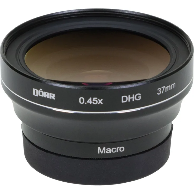 Dörr DHG Weitwinkelvorsatz 0,45x Anschlussgewinde 37 mm mit Anschlussringe 30 mm/30,5 mm/integrierter Nahlinse 10 Dioptrien