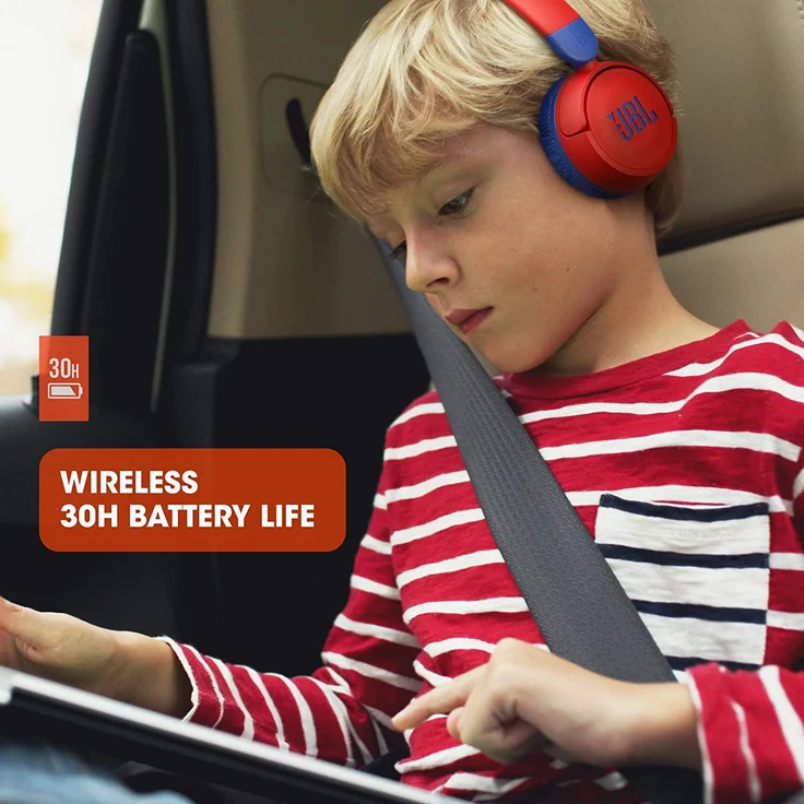 JBL JR 310 Kinder On-Ear-Kopfhörer kabelgebunden rot, blau – Bild 5
