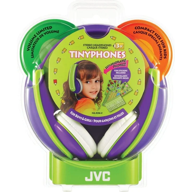 JVC HA-KD5-V-E On-Ear-Kopfhörer, geeignet für Kinder, violett – Bild 2