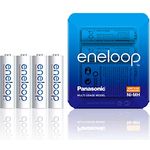 Panasonic eneloop, Ready-to-Use Ni-MH Akku, AA Mignon, 4er Pack, inkl. Storage Case, min. 1900 mAh, 2100 Ladezyklen, starke Leistung und geringe Selbstentladung, wiederaufladbare Akku Batterie