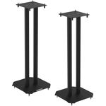 Duronic SPS1022 - 60 Twin Lautsprecherständer schwarze Metall Basis / 60 cm Höhe / geeignet für Lautsprecher - Hi-Fi und Heimkinoanlagen.