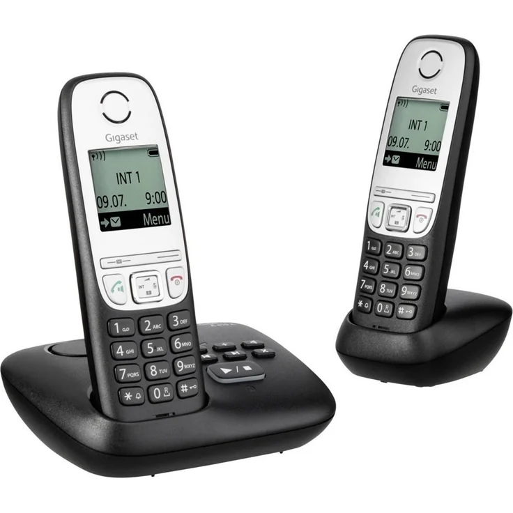 Gigaset A415A Duo, 2 Schnurlose DECT-Telefone mit Anrufbeantworter, Freisprechfunktion, Kurzwahltasten, Telefonbuch mit 100 Einträgen, kontrastreiches Grafik-Display und leichter Bedienung, schwarz – Bild 7