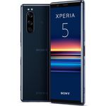 Sony Xperia 5 Smartphone, 6,1 Zoll FHD+ HDR OLED 21:9 Display, 6GB RAM, 128GB Speicher, Blau