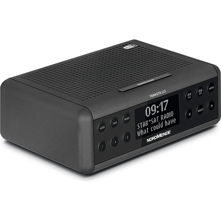 Nordmende Transita 115 Radiowecker mit Wecker, OLED-Display, schwarz – Bild 4