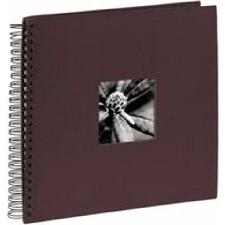 Hama Jumbo Fotoalbum, 36 x 32 cm, 50 schwarze Seiten, 25 Blatt, mit Ausschnitt für Bildeinschub, Fotobuch bordeaux – Bild 1