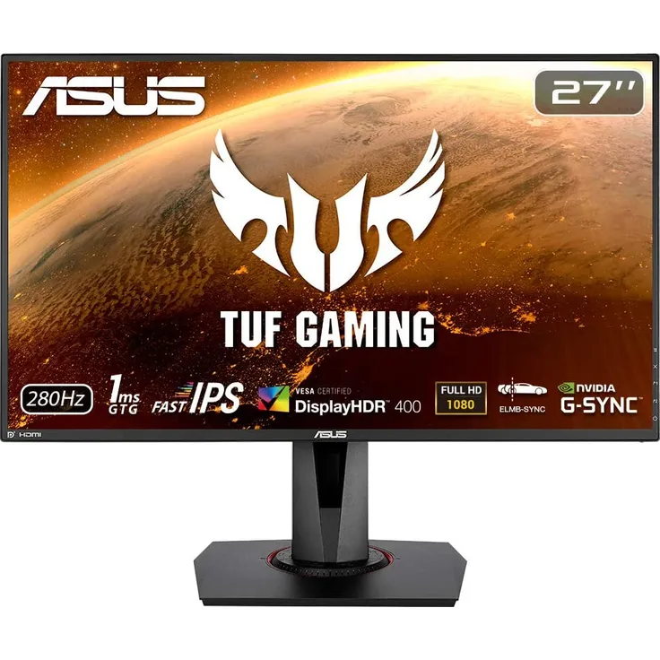 ASUS TUF Gaming VG279QM - 27 Zoll, Full HD (1920 x 1080), IPS-Panel, 280Hz, 1ms (90LM05H0-B01370)