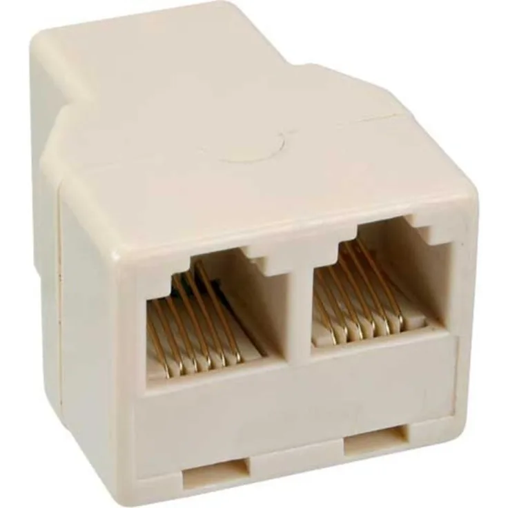 InLine 69999B Modular Verteiler, 1x RJ12 Buchse auf 2x RJ12 Buchse
