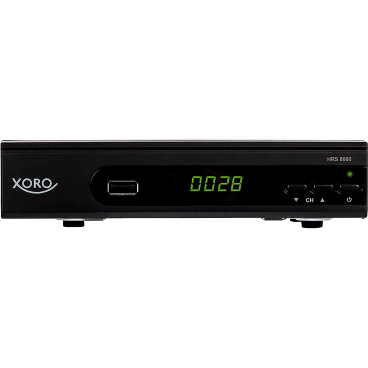 Xoro HRS 8660 digitaler Satelliten-Receiver mit LAN Anschluss HDTV, DVB-S2, HDMI, SCART, PVR-Ready, USB 2,0 schwarz
