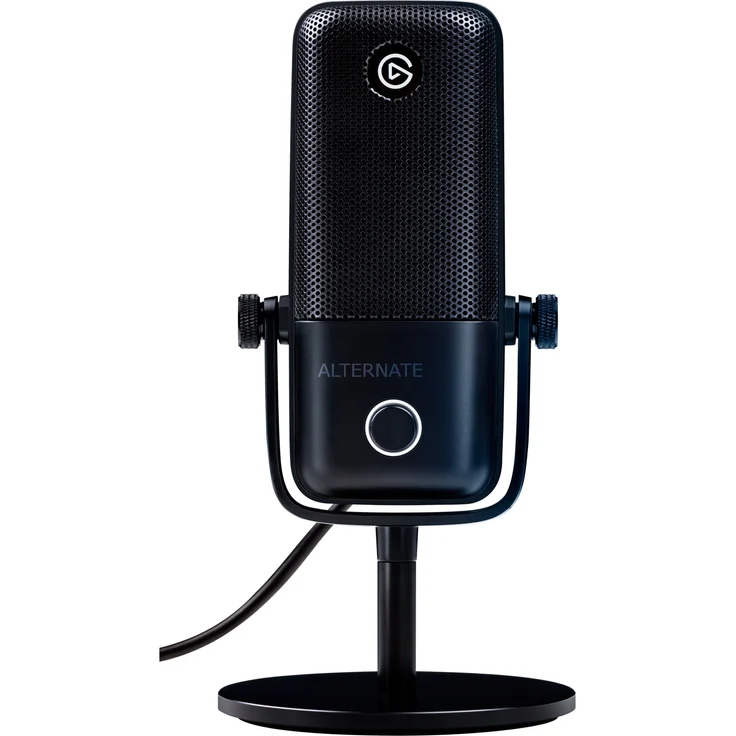 Elgato Wave:1, Premium-USB-Kondensatormikrofon mit digitaler Mixing-Lösung, Anti-Clipping-Technologie und taktiler Stummschaltung, für Streaming und Podcasting